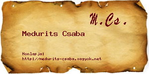 Medurits Csaba névjegykártya
